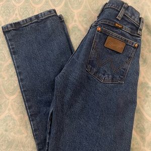 Dark wash wranglers